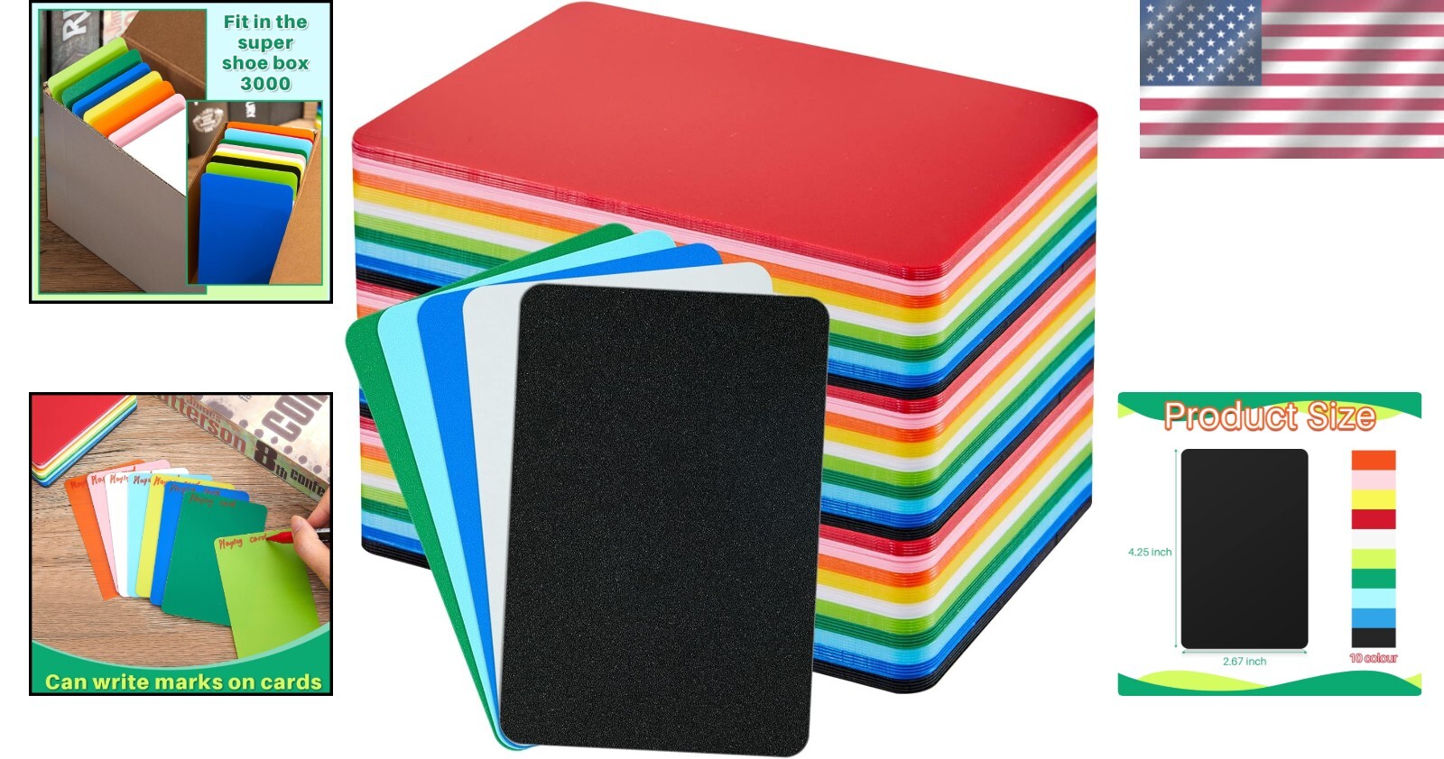 Durable PP Trading Card Dividers for Gaming – 2.7 x 4.2 Inch, 250 Pieces