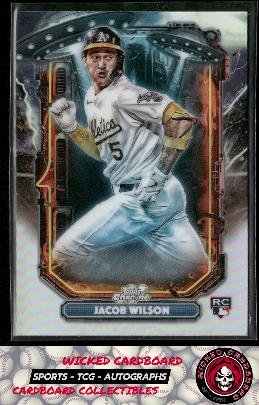 Jacob Wilson 2025 Topps Chrome Cosmic Extraterrestrial Talent #ET-28 Athletics