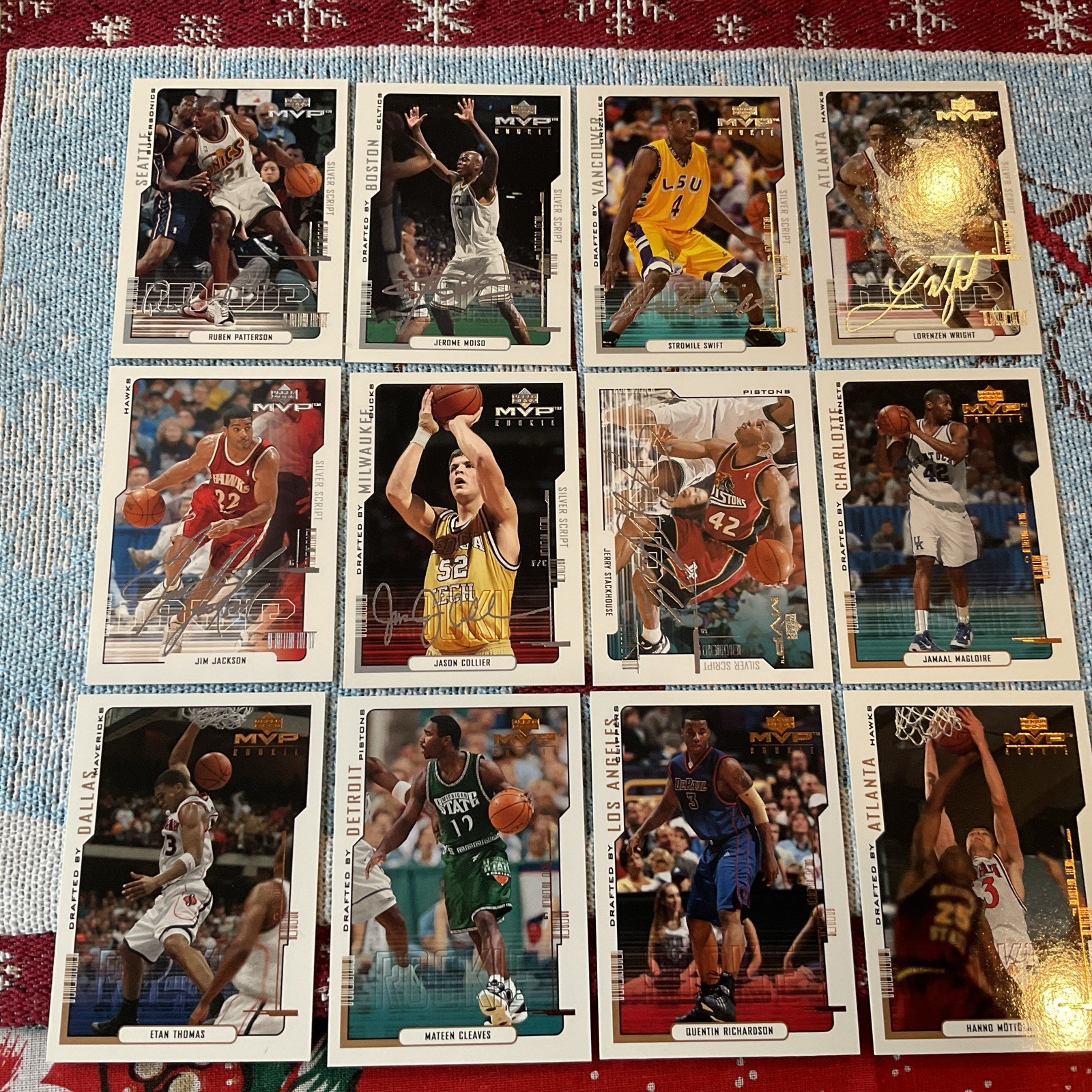1999-00 Upper Deck MVP SILVER SCRIPT AND REG Basketball Lot Of 12 SEE List.