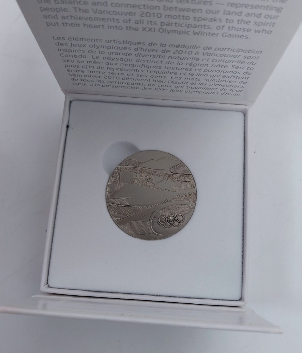 Authentic Vancouver 2010 Participation Medal, Winter Olympics Olympic