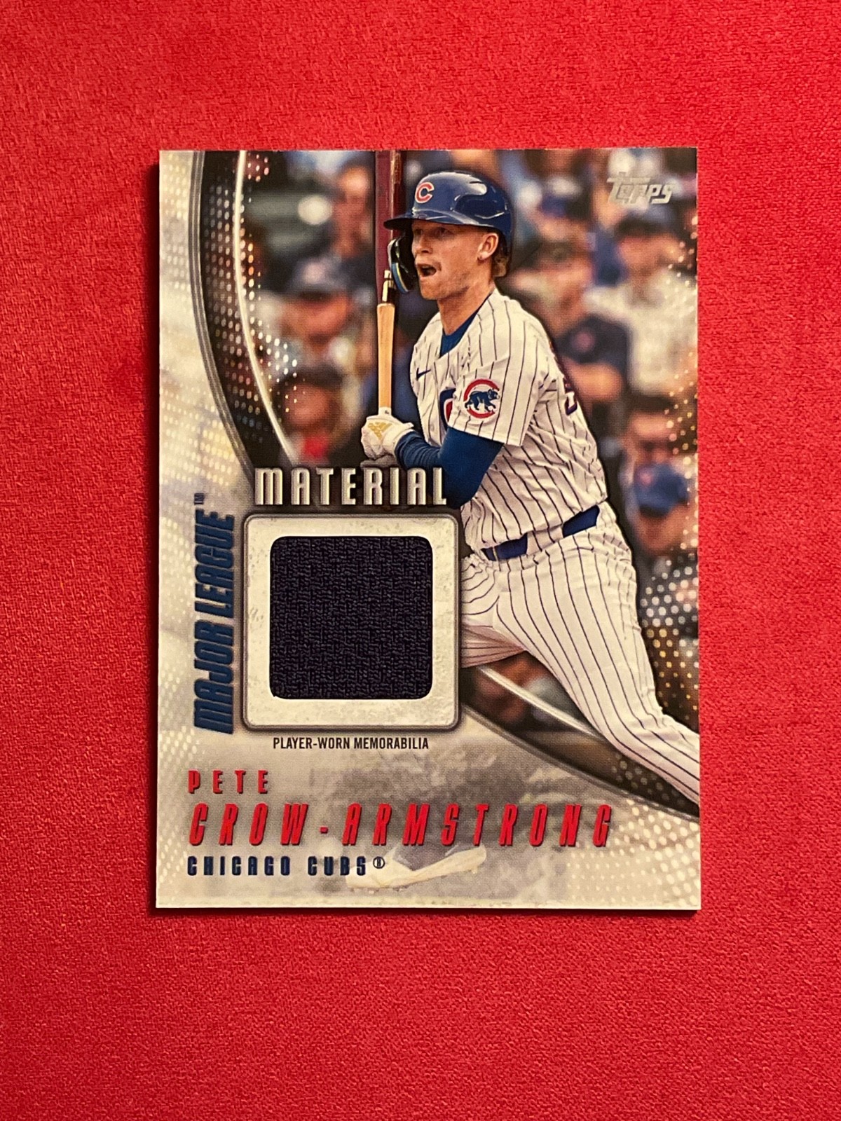 2025 Topps Series 2⚾️Pete Crow-Armstrong-Cubs MLM Player Worn Relic MLM2-PC🔥
