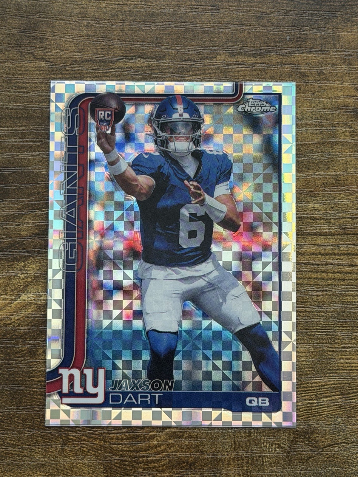 Topps Chrome Rookie Jaxson Dart X-fractor #306 New York Giants Football NFL 2025