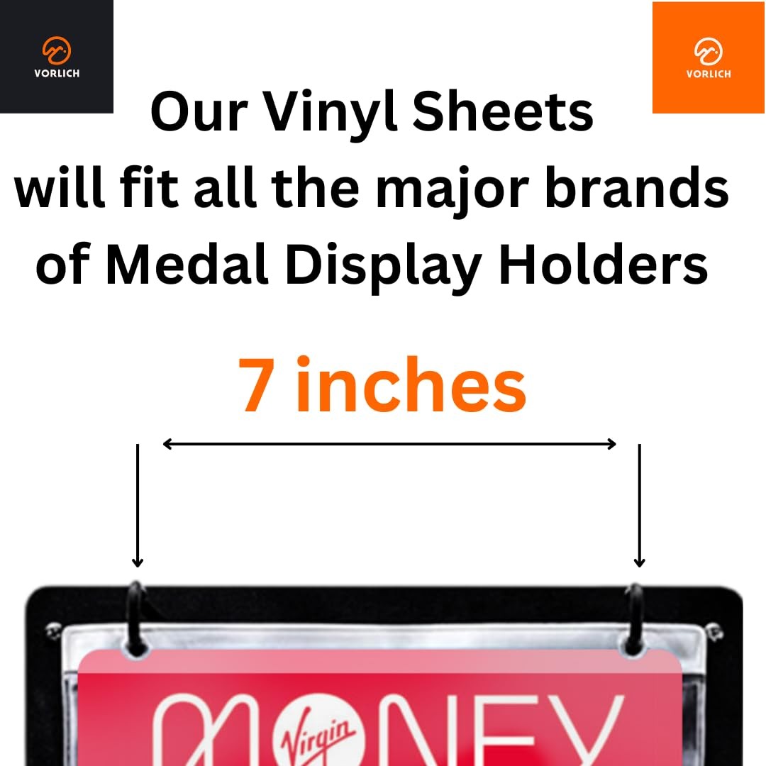 Race Bib Medal Display Sheets 20 Pack – Vinyl Sheet Protector – Vinyl Bib Pou…