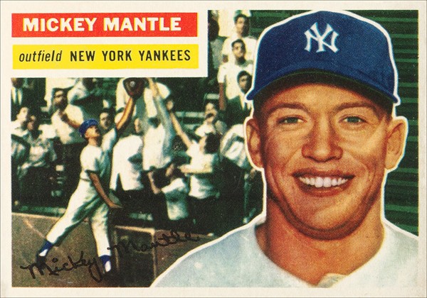 1956 Topps #135 Mickey Mantle New York Yankees Baseball Card REPRODUCTION NEW