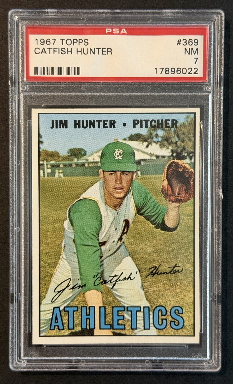 Jim Catfish Hunter 1967 Topps #369 PSA 7