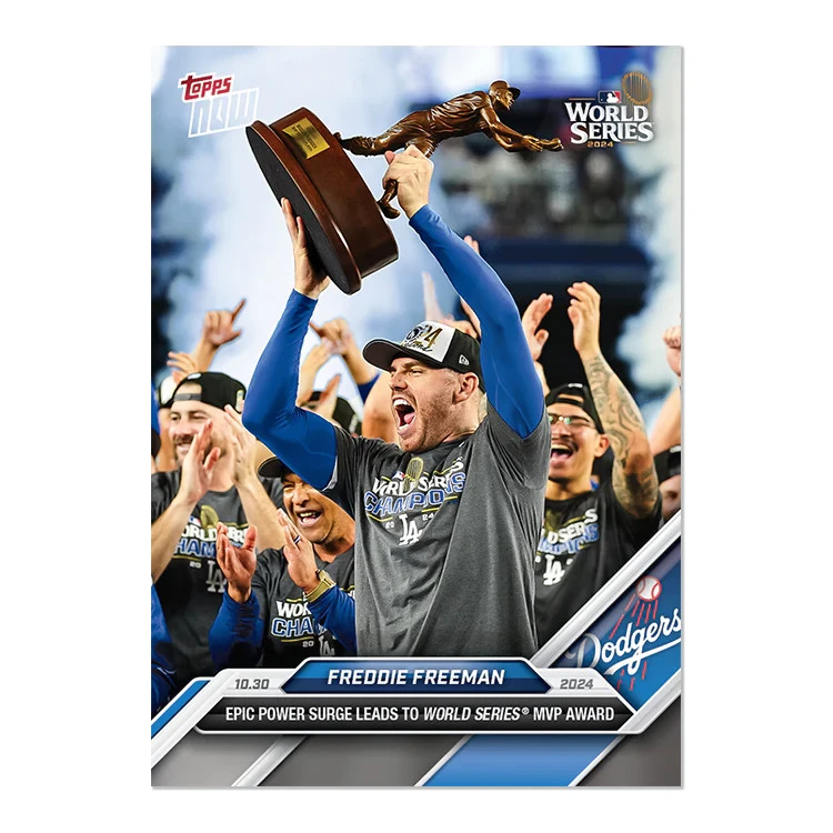 2024 Topps Now MLB #886 Freddie Freeman Los Angeles Dodgers World Series IN HAND