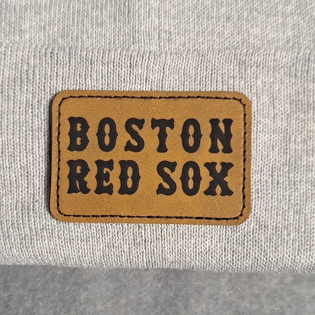 Red Sox Leather Rectangle Patch MLB (Patch Only)
