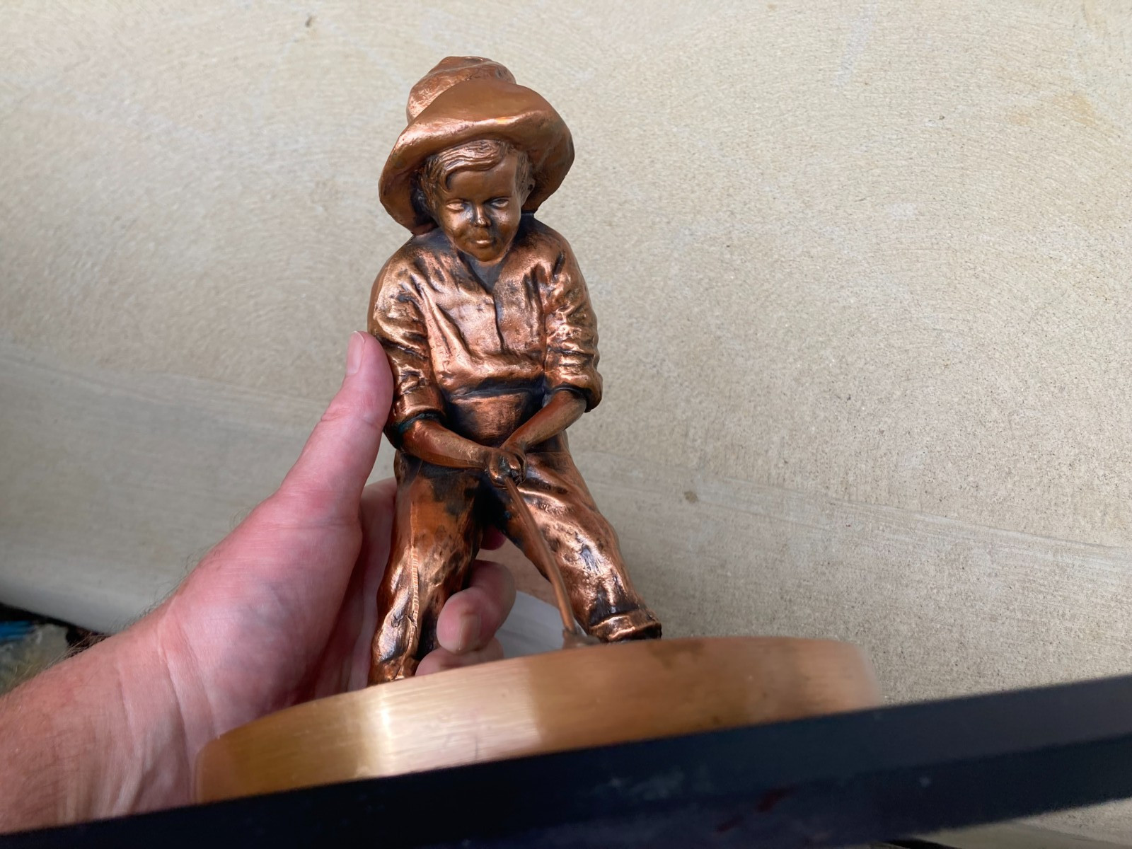 VINTAGE PINEHURST CC PUTTER BOY SUNDIAL SOLID BRONZE 9″x10″ BALFOUR GOLF TROPHY