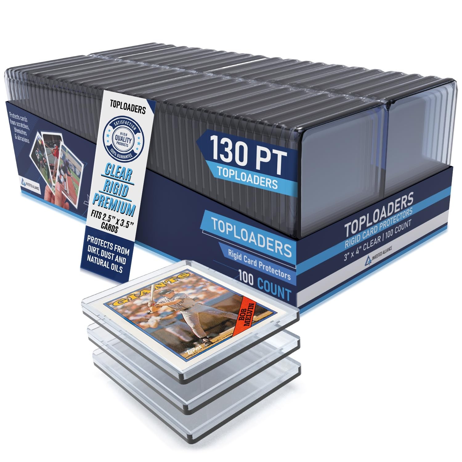 Premium Seamless 20PT – 360PT Thick Top Loaders for Cards | Top Loader Card H…