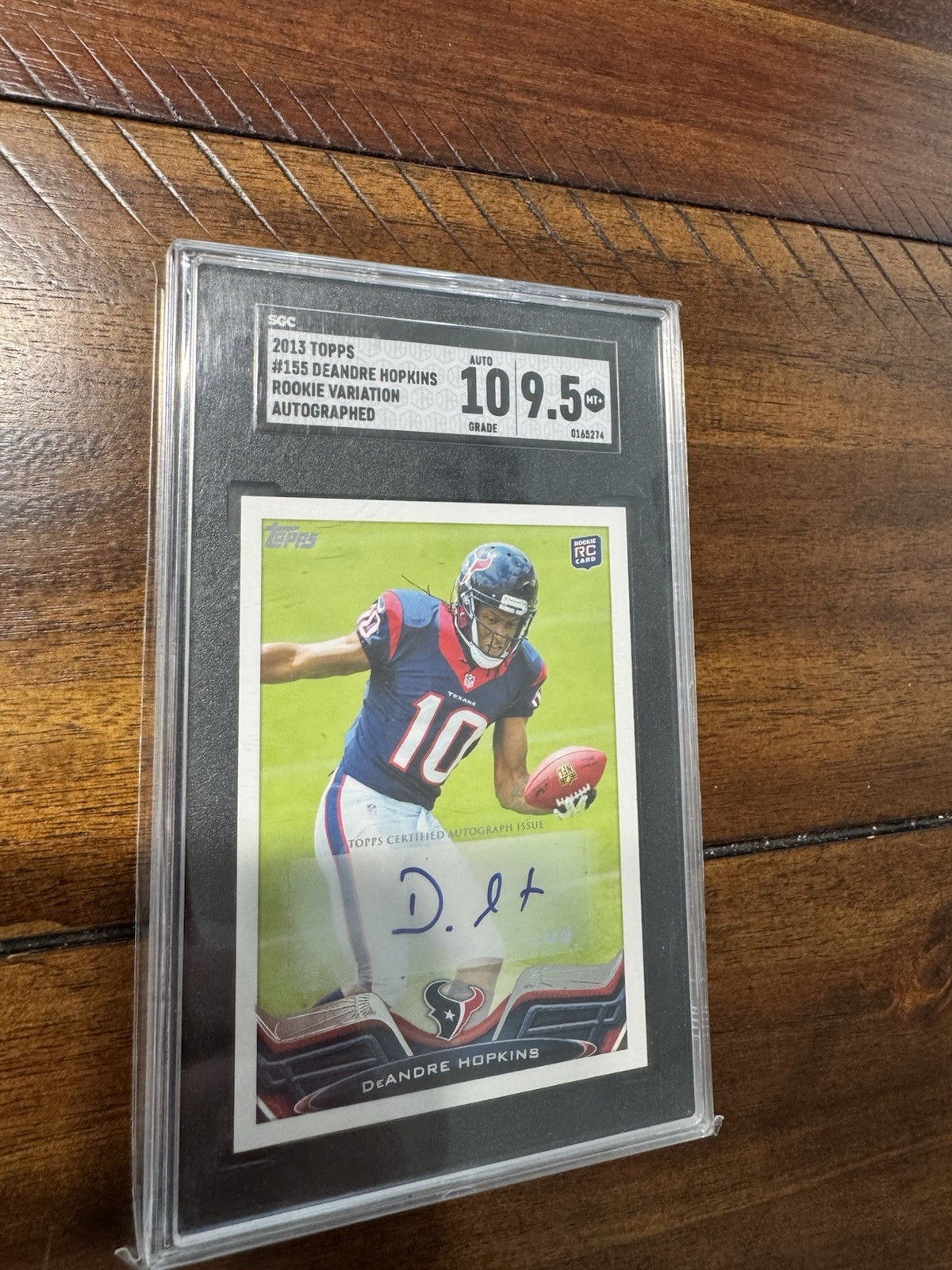 2013 Topps – DeAndre Hopkins #155 Rookie Autograph SGC 9.5
