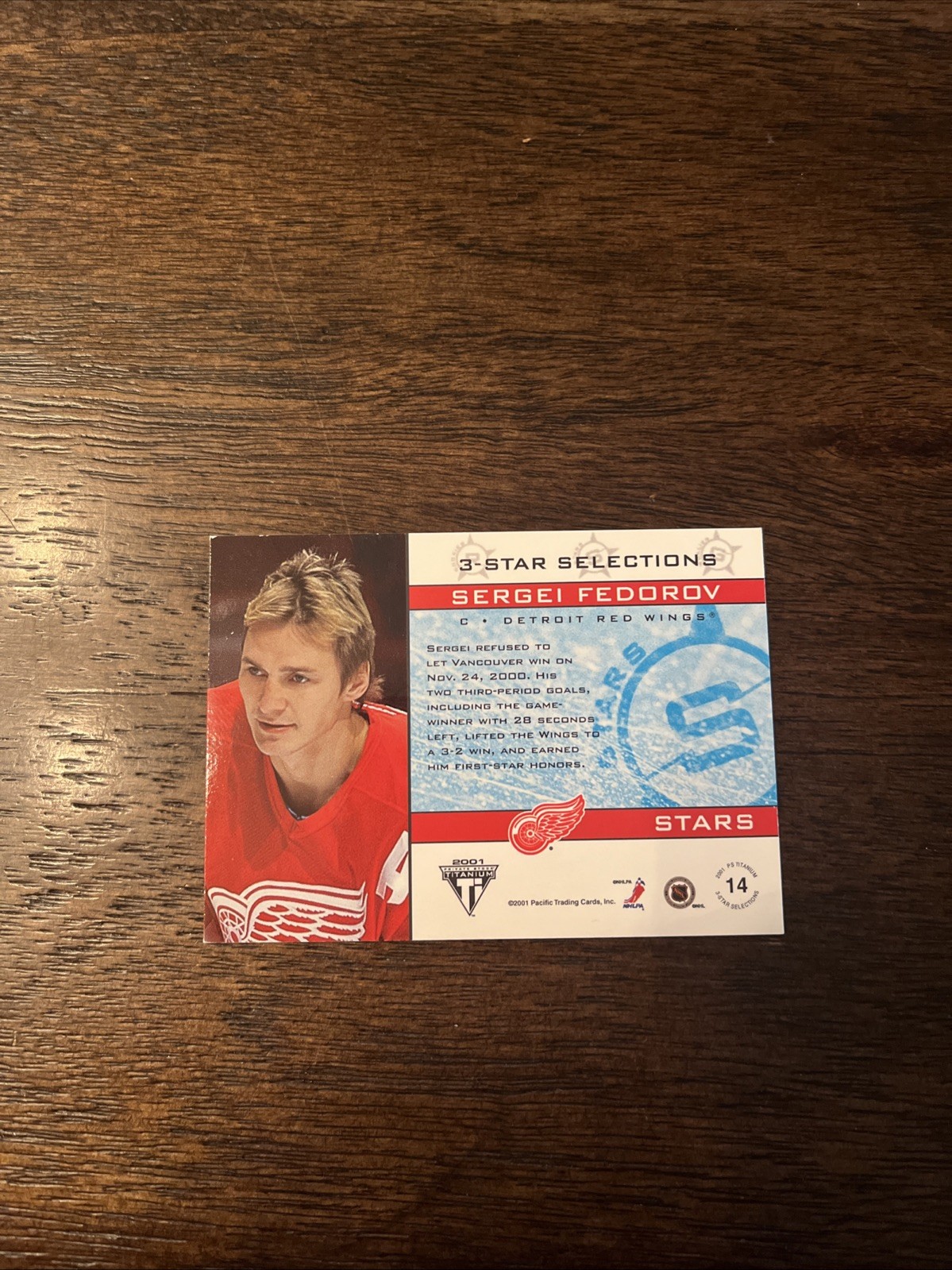 2000-01 Pacific Private Stock Titanium – 3-Star Selections Sergei Fedorov /1100
