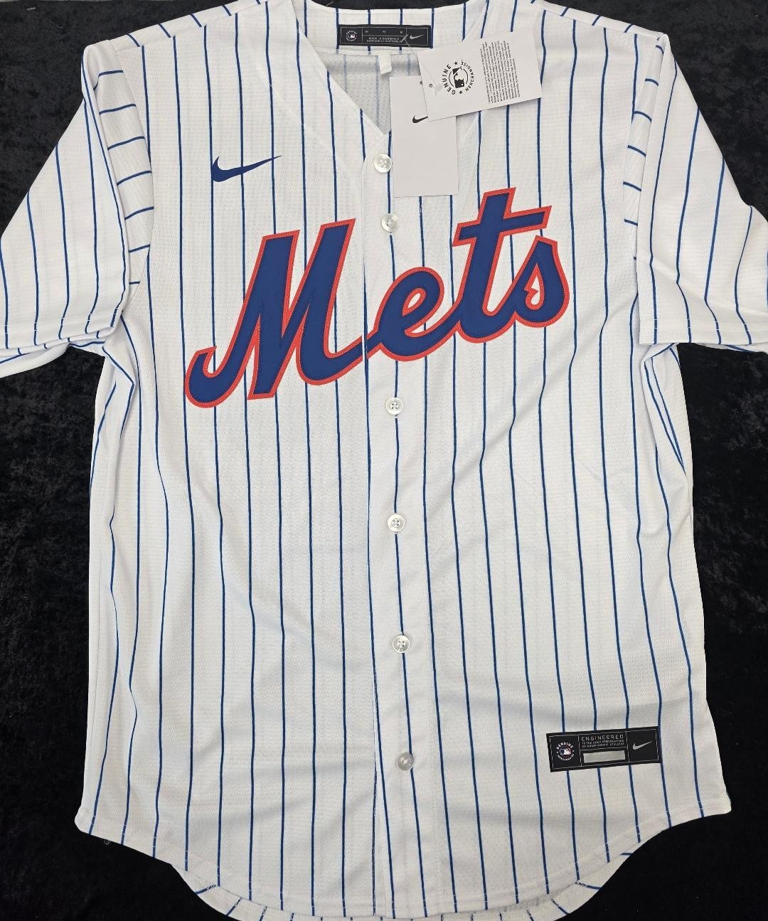 Mens NEW YORK METS Sewn 100% REAL Baseball Jersey NWT WHITE P/S $115