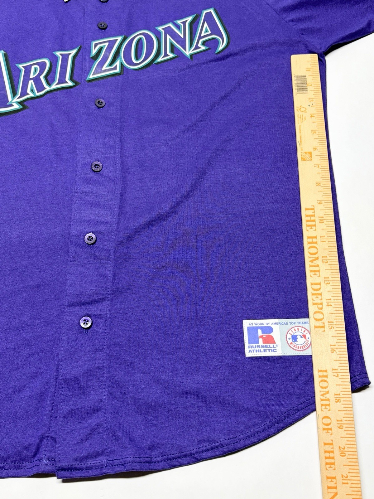 VTG Arizona Diamondbacks Purple Button Baseball Jersey XL Throwback USA Read***
