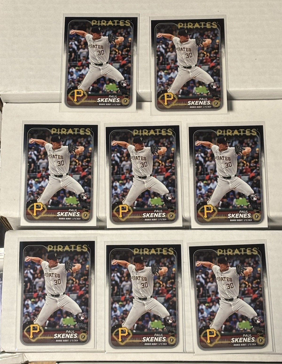 Lot Of (8) 2024 Topps Update Paul Skenes Rookie Debut #US288