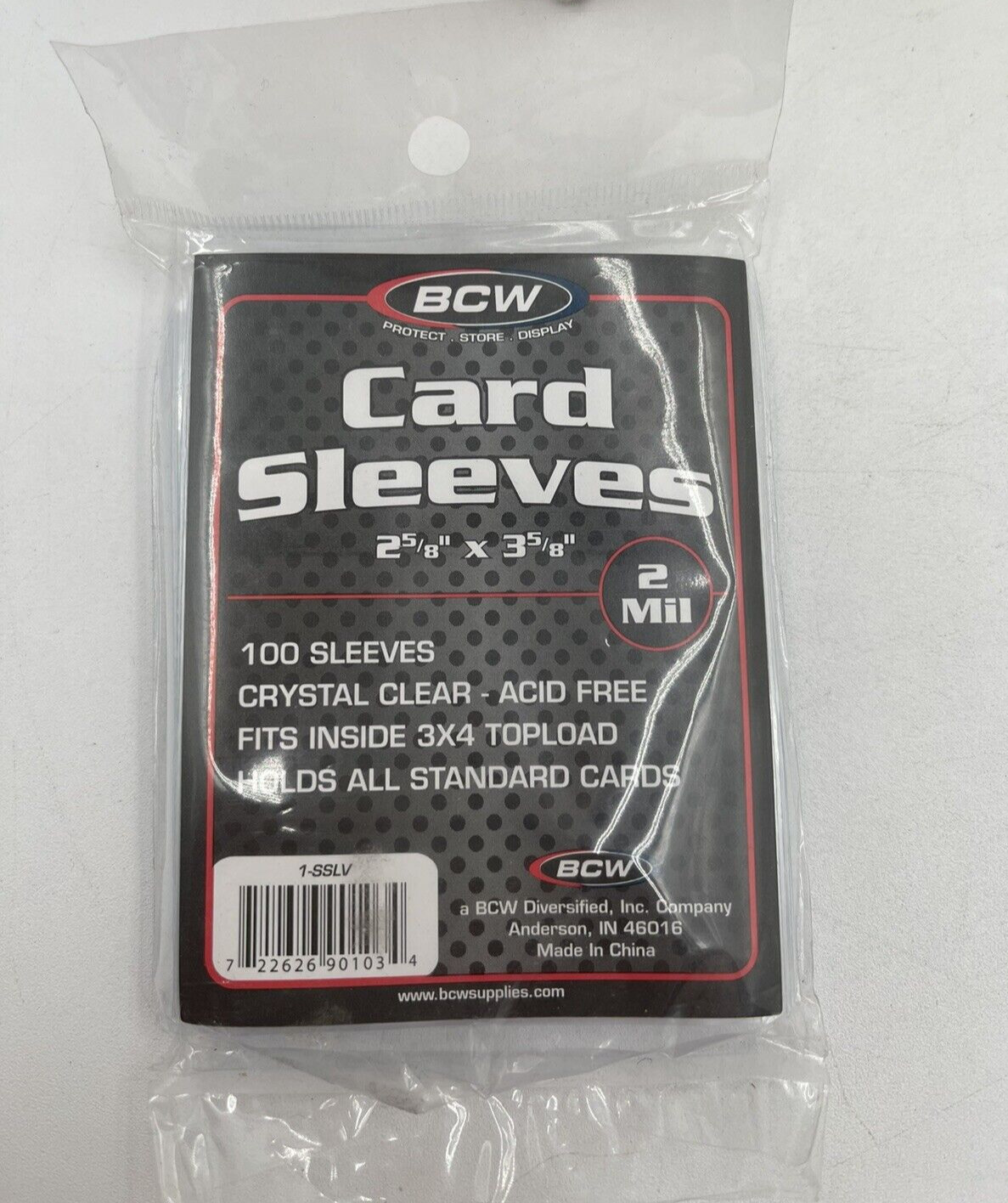 BCW Card Sleeves 2 5/8″ x 3 5/8″ – 100 Standard Card Sleeves