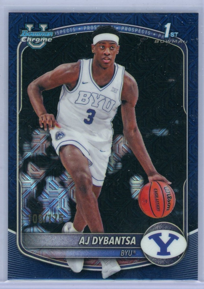 2025-26 Bowman 1st Basketball AJ Dybantsa Navy Mojo Refractor /175 Color Match