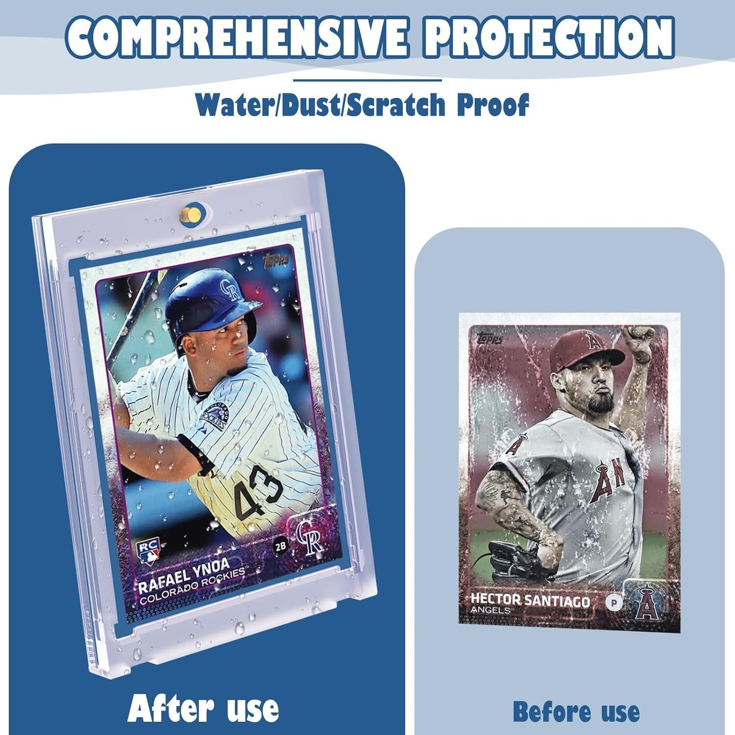 4Pcs Magnetic Card Holders For Trading Card 35Pt Hard Baseball Protector W Stand