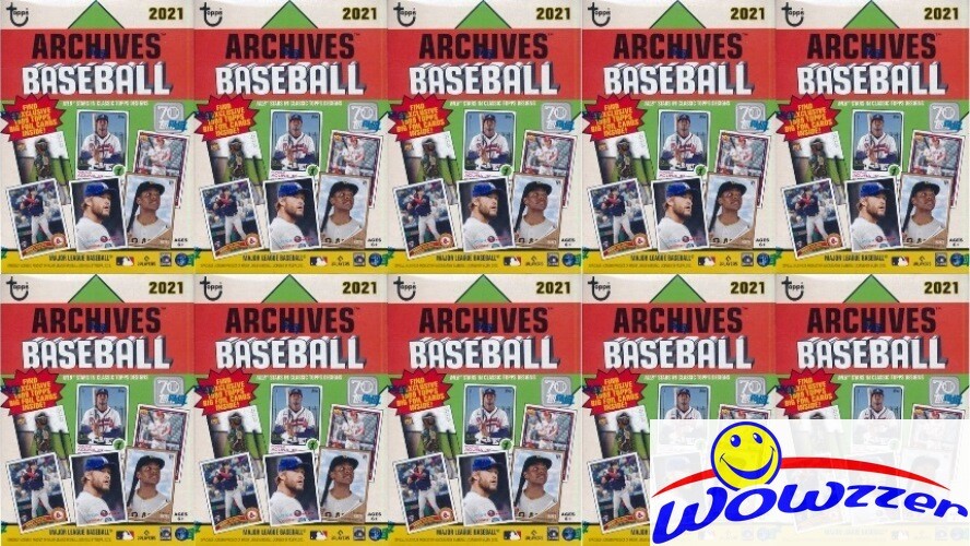 (10) 2021 Topps Archives Baseball EXCLUSIVE Sealed Blaster Box-1989 Topps Foil