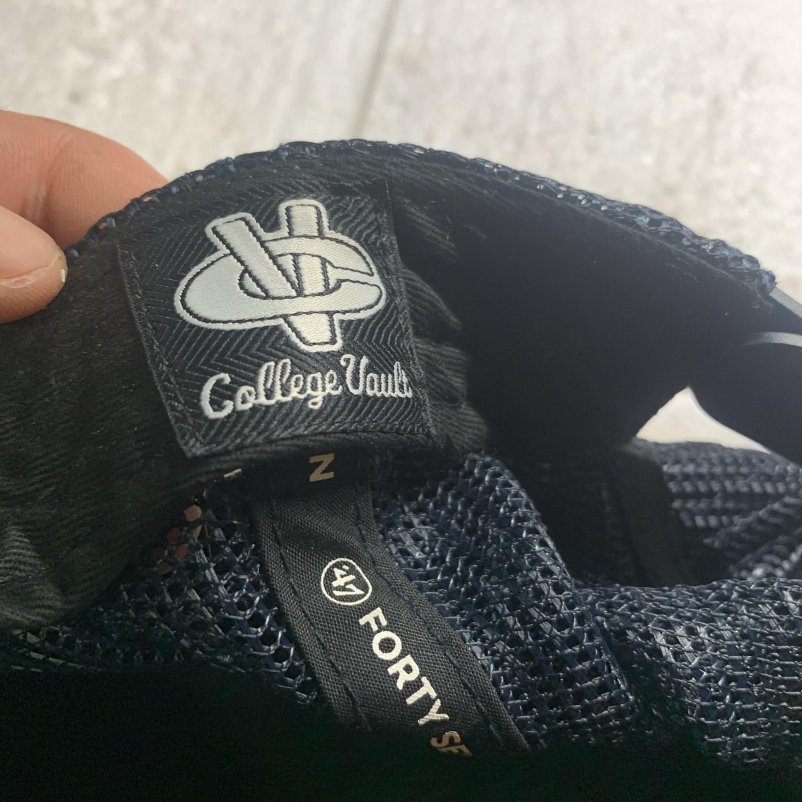 ‘47 Brand NCAA Auburn Tigers Script Navy Blue Mens Fancy Rope Hat Cap Snapback