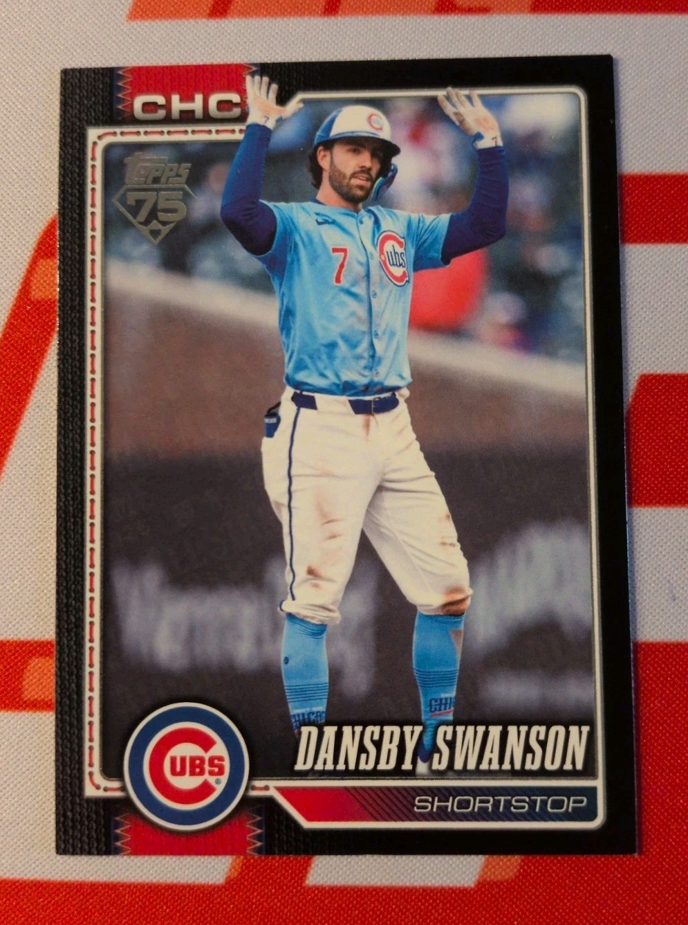 Dansby Swanson 2026 Topps Series Two Black /75 #550 Chicago Cubs