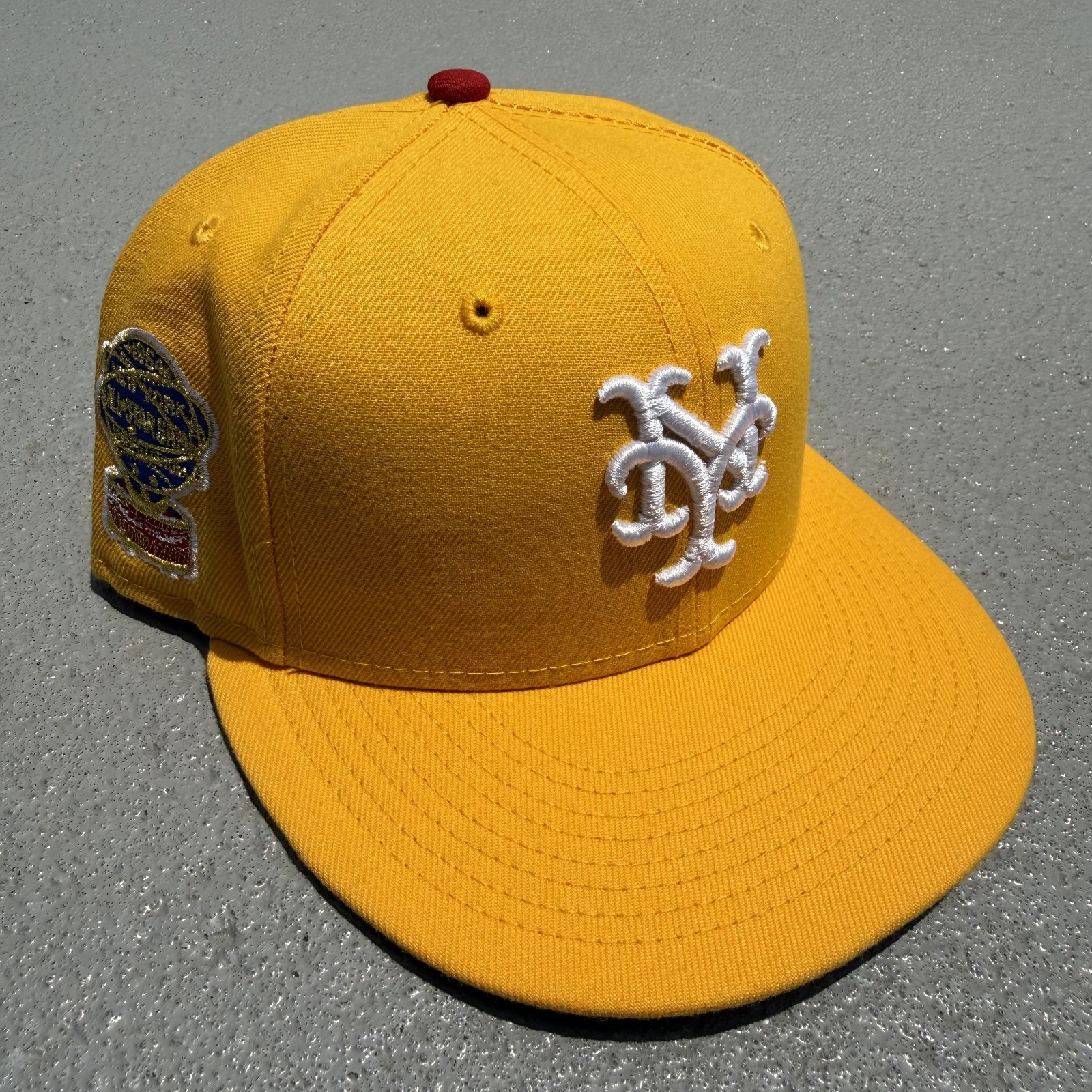 New Era 59Fifty New York Mets Fitted Hat All Star Game Patch Yellow 7 1/8