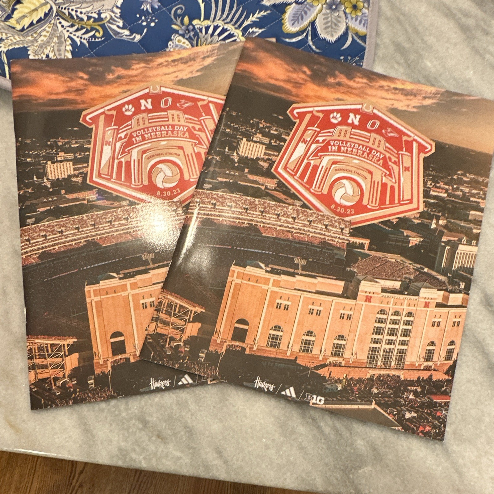Nebraska Cornhuskers Volleyball Day in Nebraska 2023 Original Program – set of 2