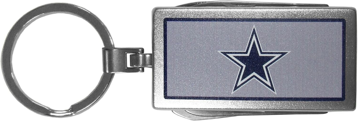 Compact Multi-Tool Key Chain with Dallas Cowboys Logo – Perfect for Tailgating
