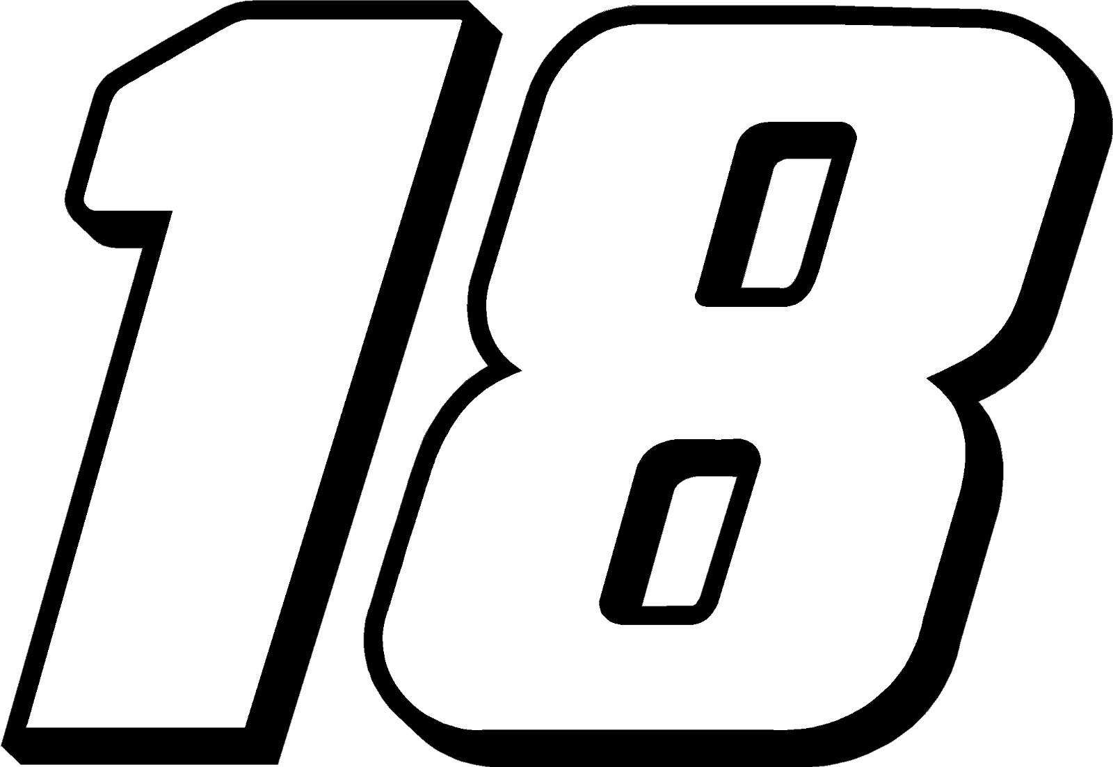 NEW FOR 2020 #18 Kyle Busch Racing Sticker Decal – SM thru XL – Various colors