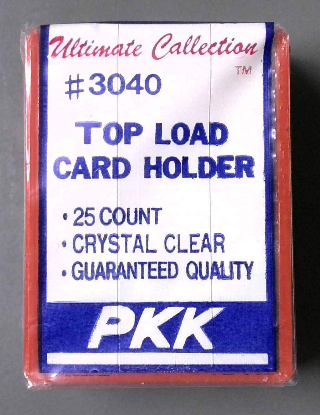 PKK Ultimate Collection #3040 Top Load Card Holder Pack 25 Count RED Border -NEW