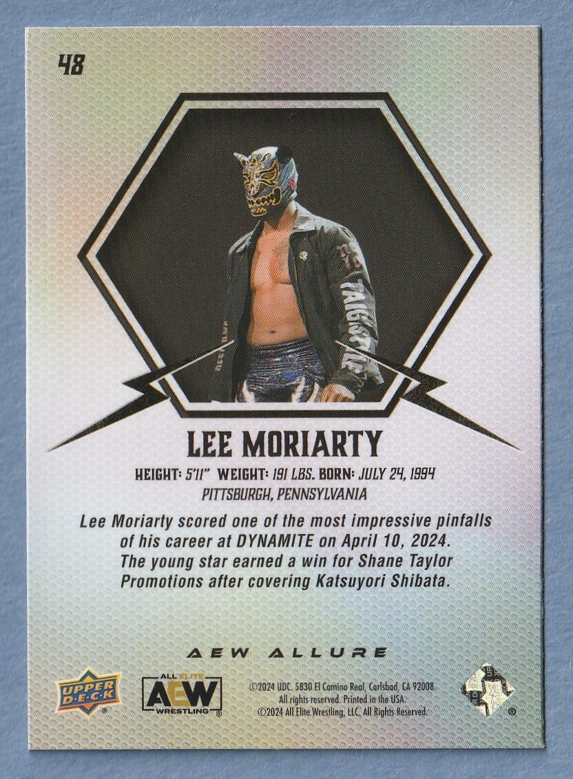 2024 Upper Deck Allure AEW #48 Lee Moriarty