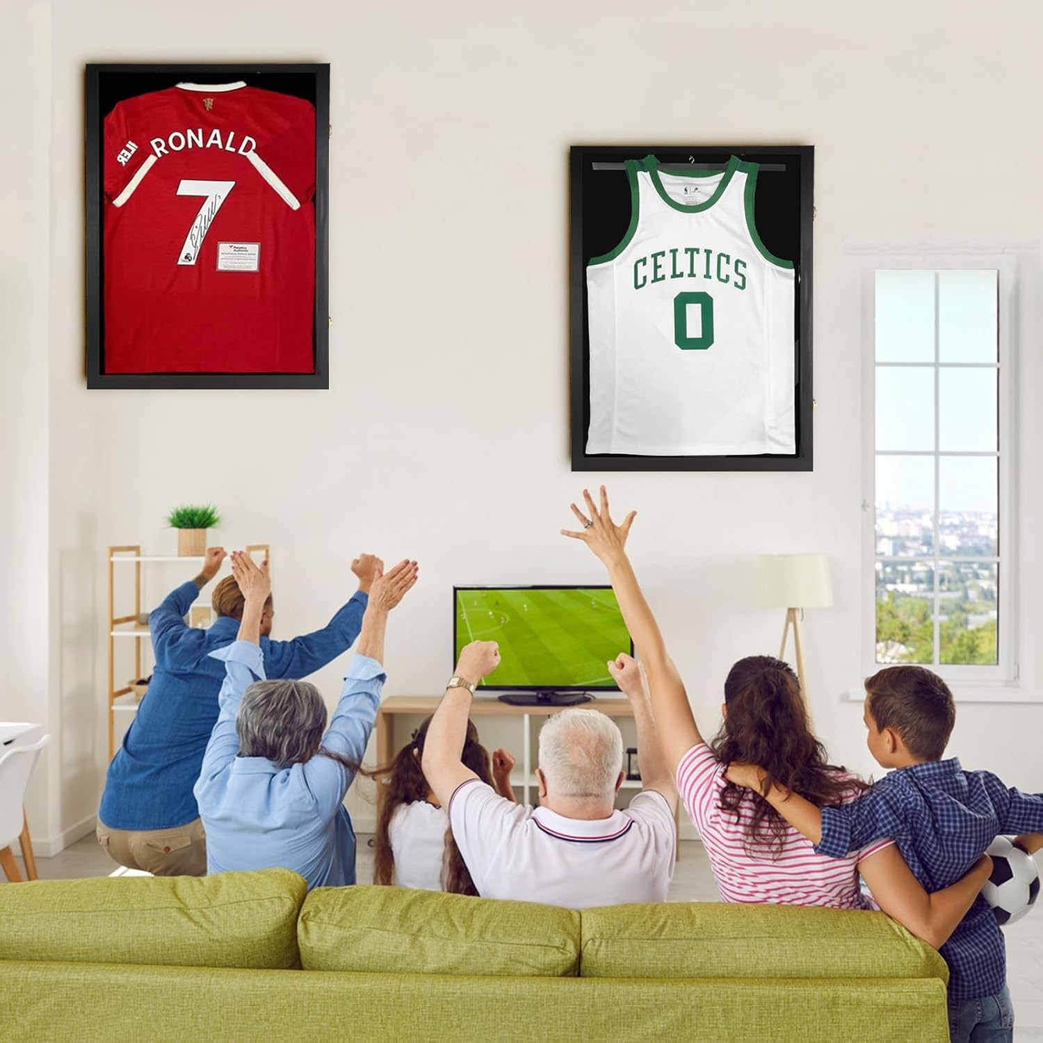 Jersey Frame Display Case ,Jersey Shadow Box with 98% UV Protective Acrylic Door