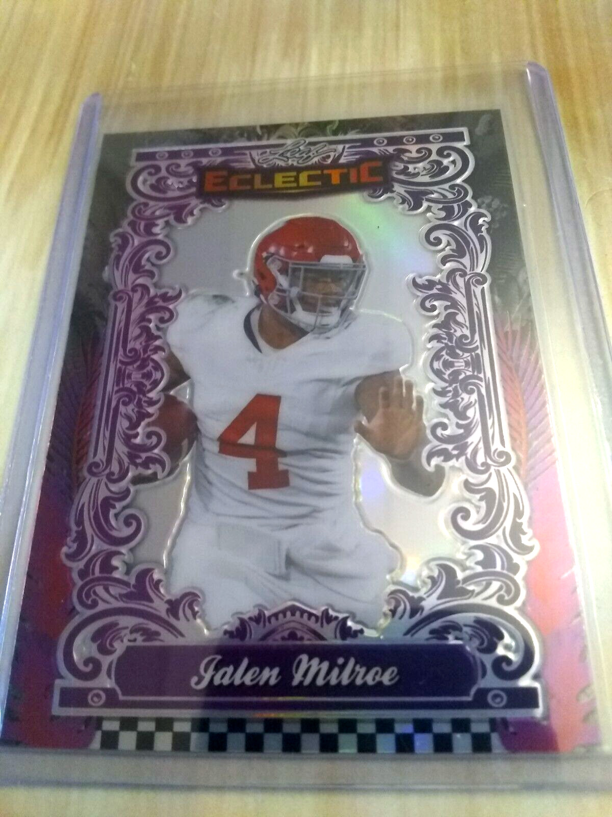 JALEN MILROE SSP RC #3/3!!!💥📈 2024 LEAF ECLECTIC PRISMATIC! RARE! ALABAMA🏈⭐QB