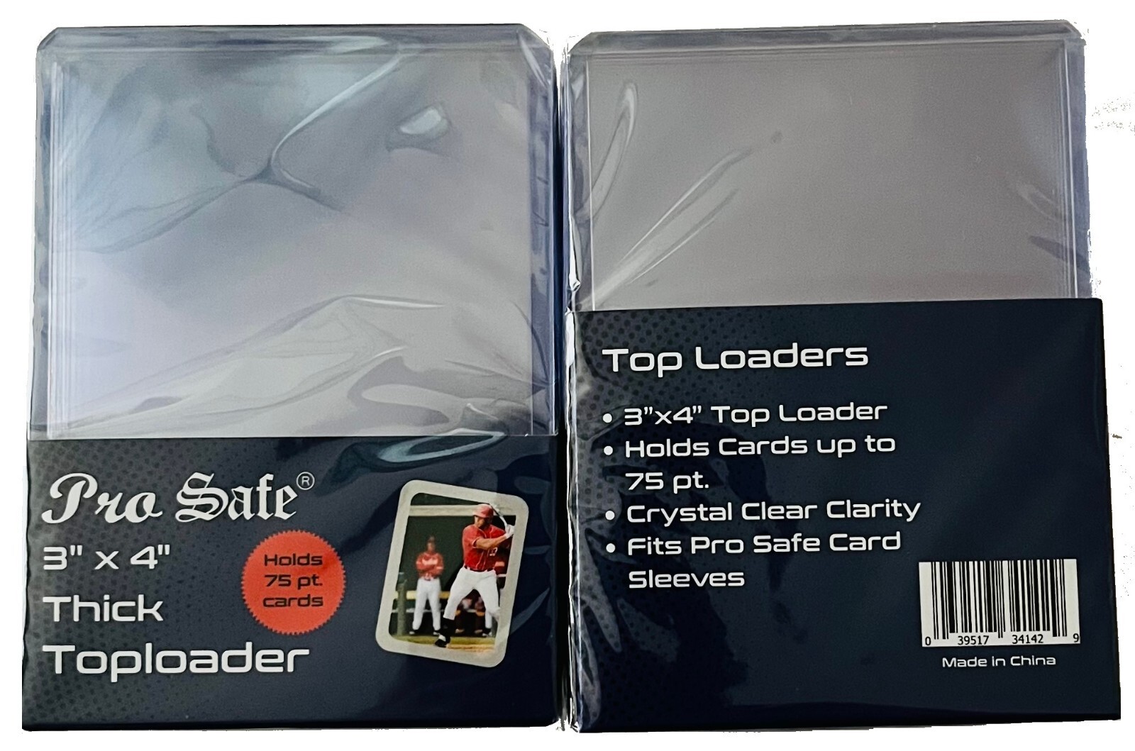 THICK CARD 75pt Regular Size 3×4 Top Loaders, 25 50 100 1000 Top Loaders