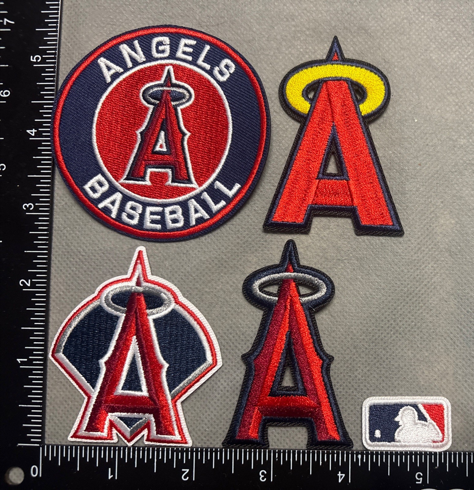 LOS ANGELES ANGELS OF ANAHEIM LOT SET OF 5 MLB BASEBALL IRON ON PATCHES