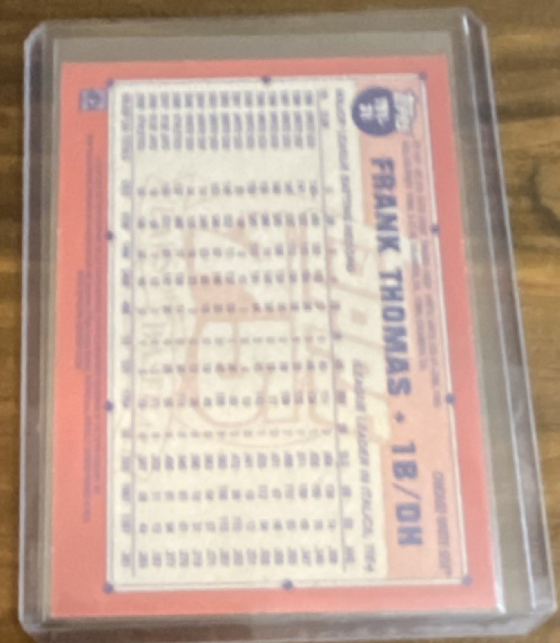 Topps Frank Thomas Serial Numbered /10 White Sox 2026 Series 1 T91-31