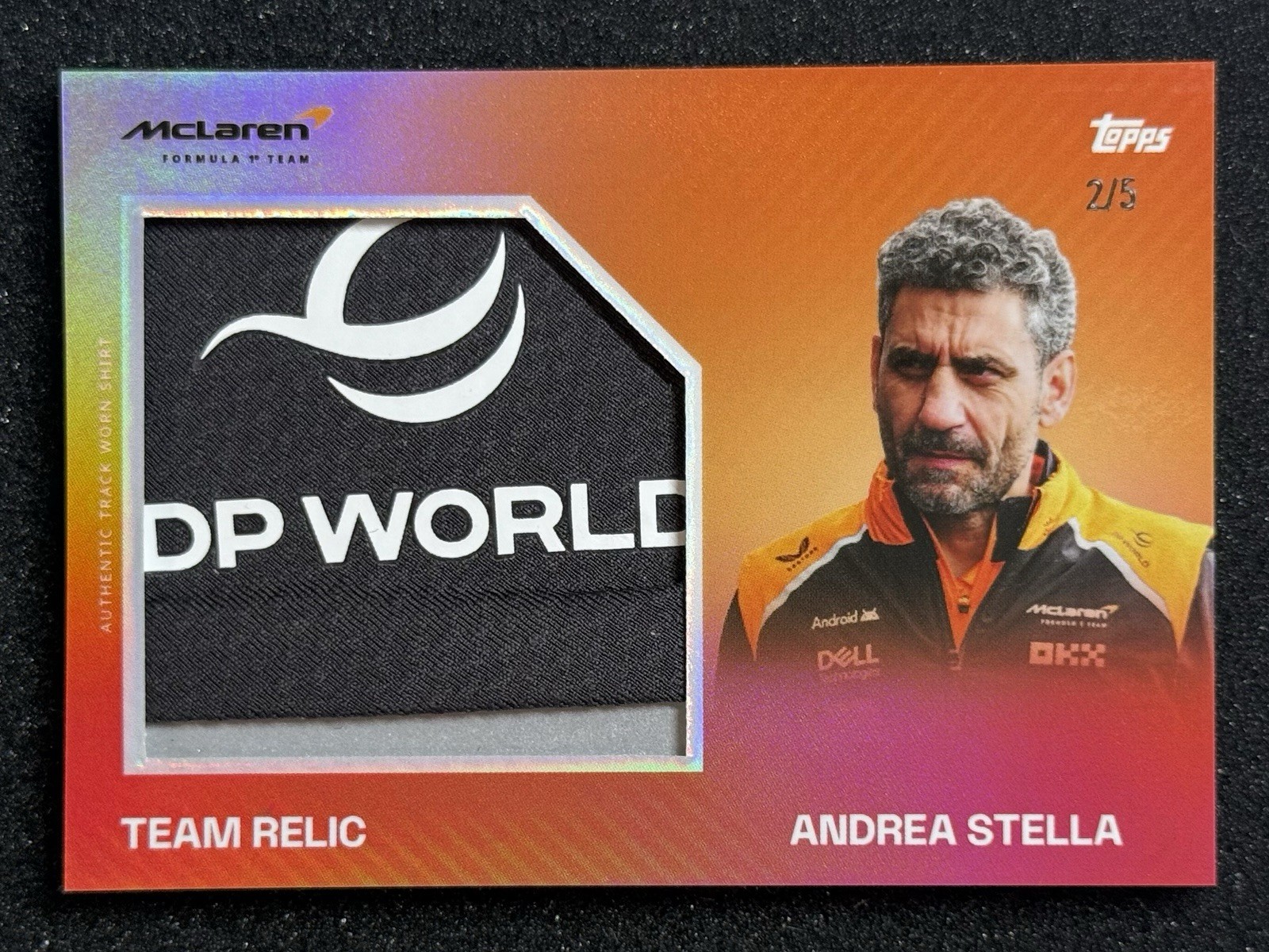 2026 Topps McLaren Formula 1 Team Racing Andrea Stella Team Relic /5 F1