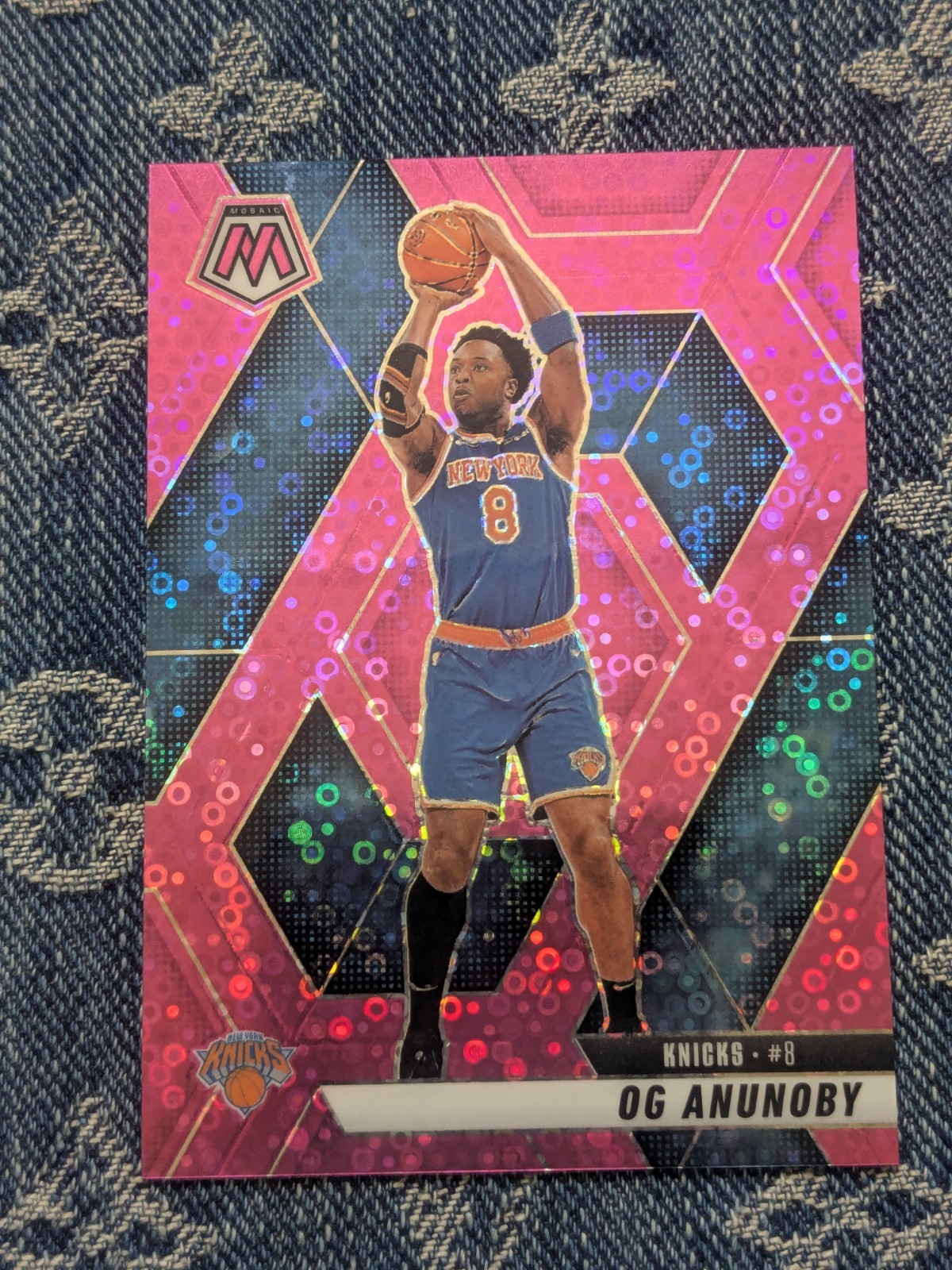 2024-25 Panini Mosaic OG Anunoby Fast Break Pink Mosaic 8/20 Jrsy # eBay 1/1