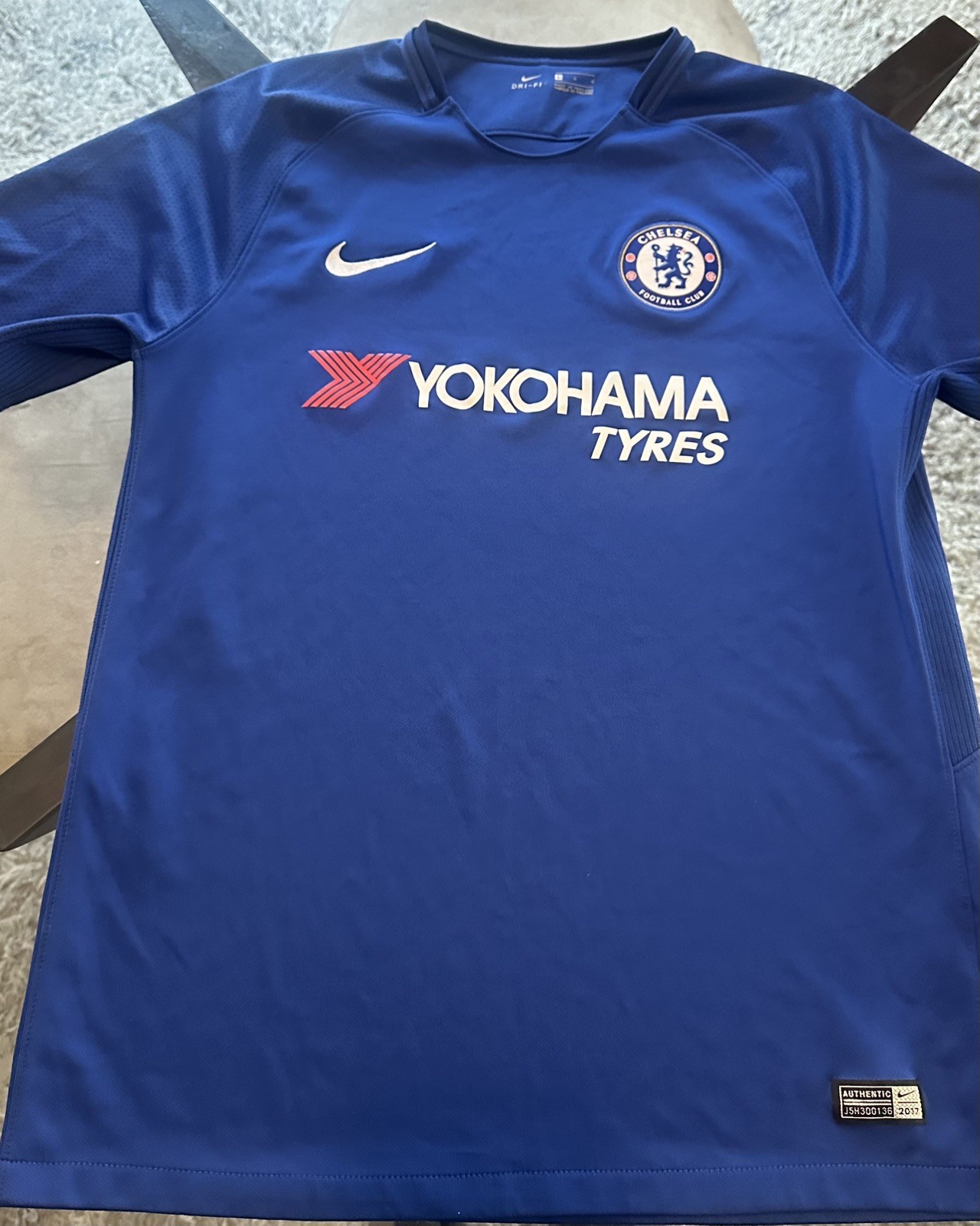 Nike Jersey Blue Chelsea Football Club Yokohama Tyres Soccer Jersey 2017 Mens Sm