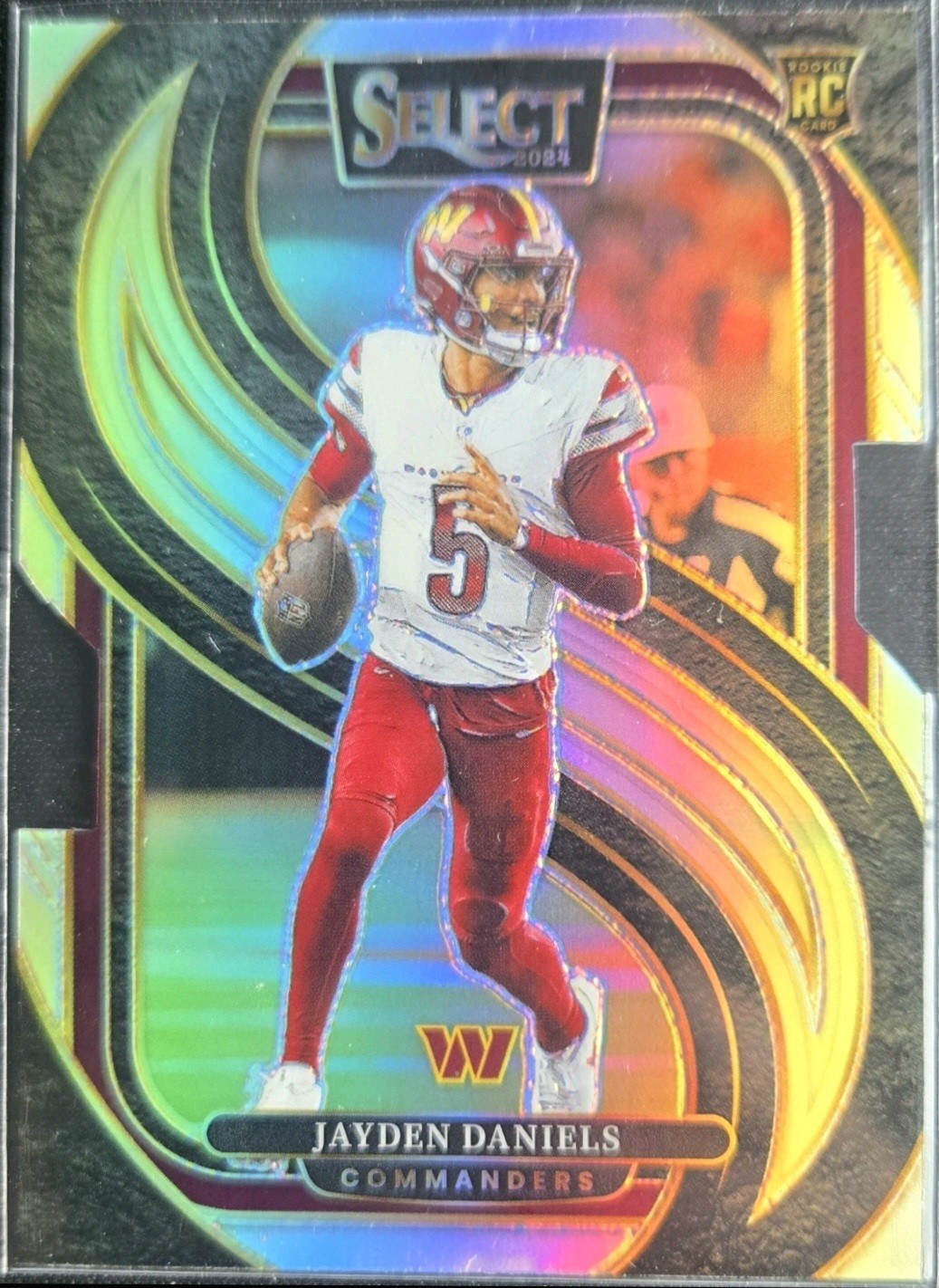 2024 Panini Select – Premier Level Jayden Daniels #112 Silver Prizm Die-Cut (RC)