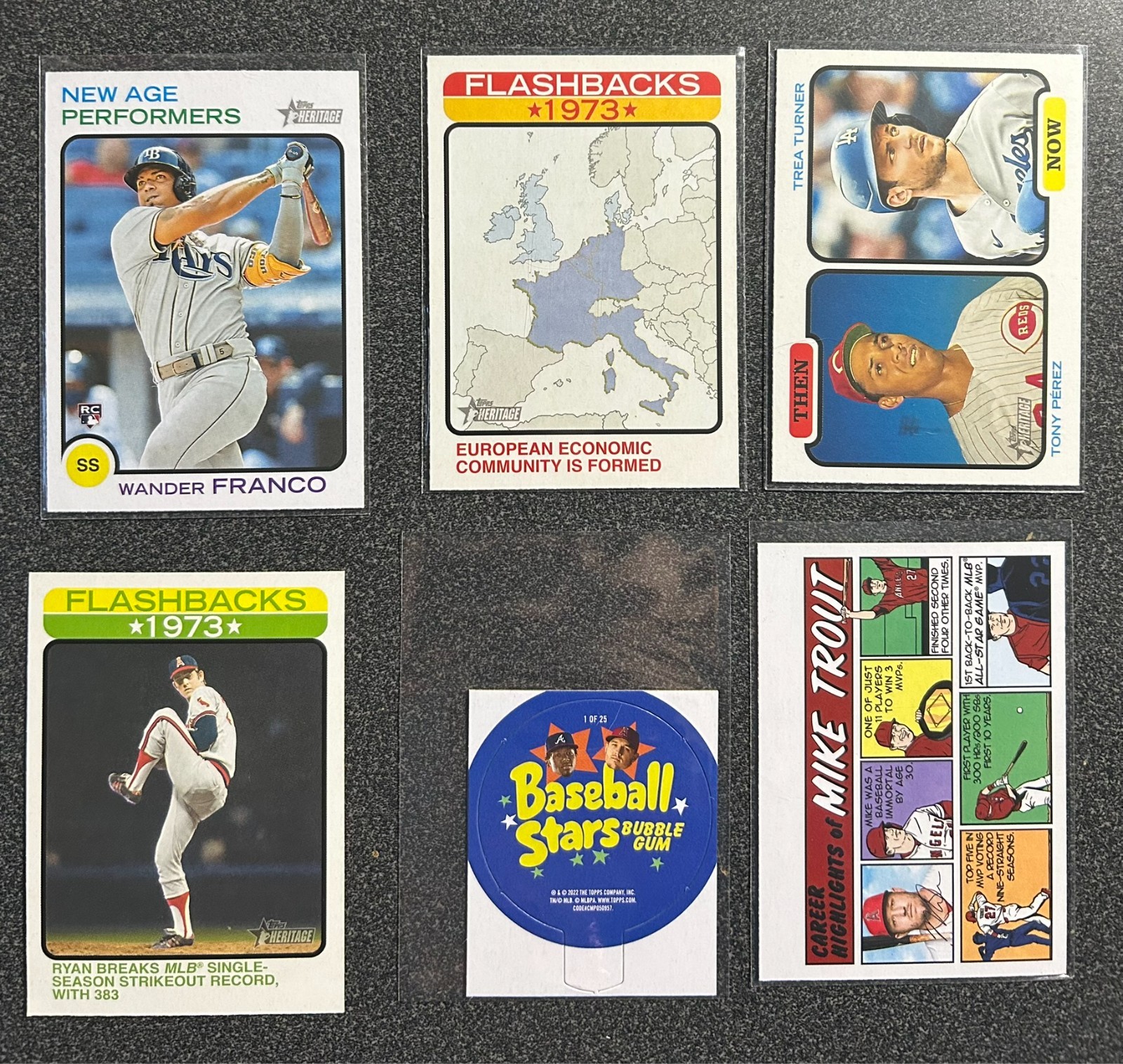 2022 Topps Heritage Inserts Pick ‘Em Comics Candy Lid Then&Now, Flashbacks NAP