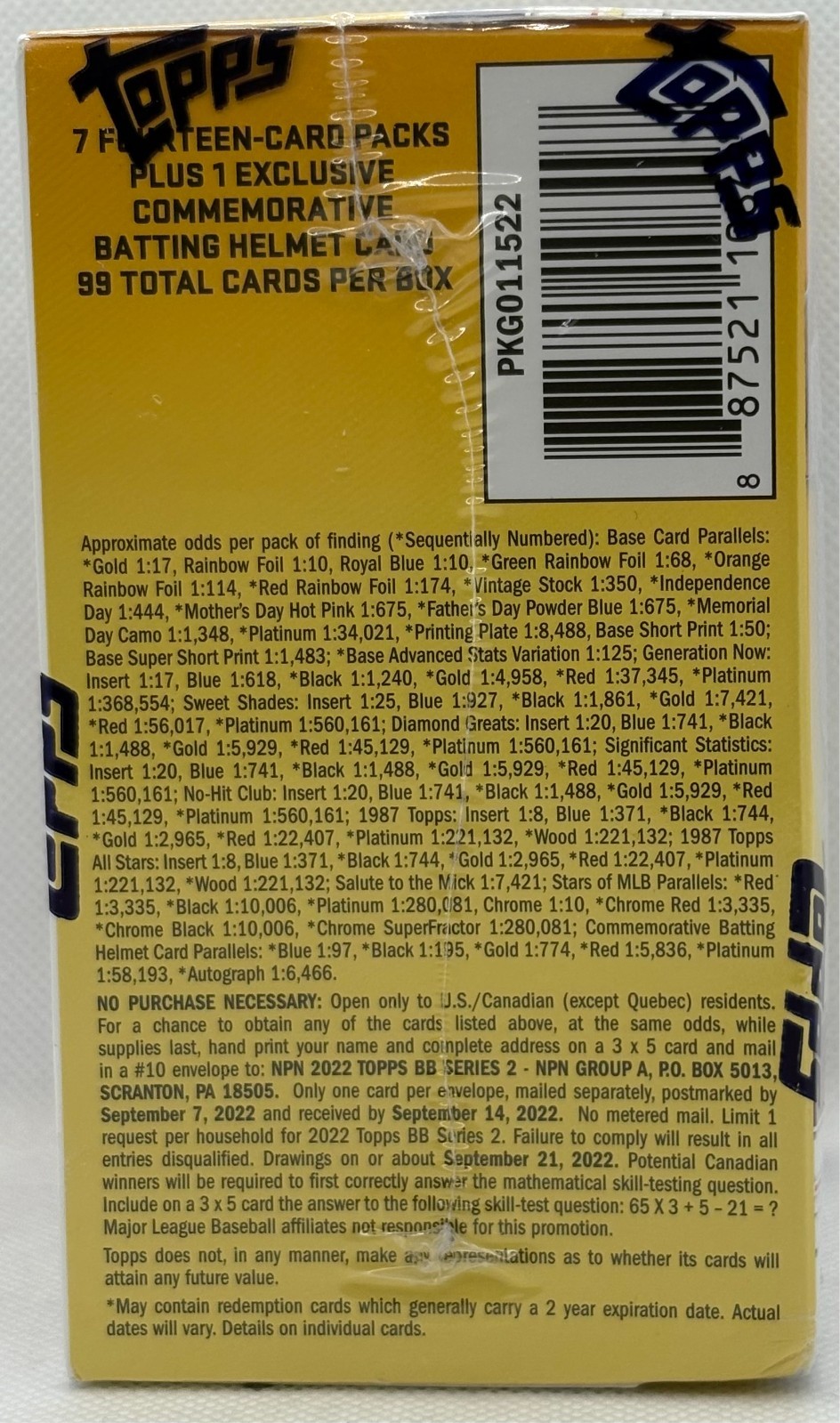 *NEW* 2022 Topps Baseball Series 2 Blaster Box SEALED