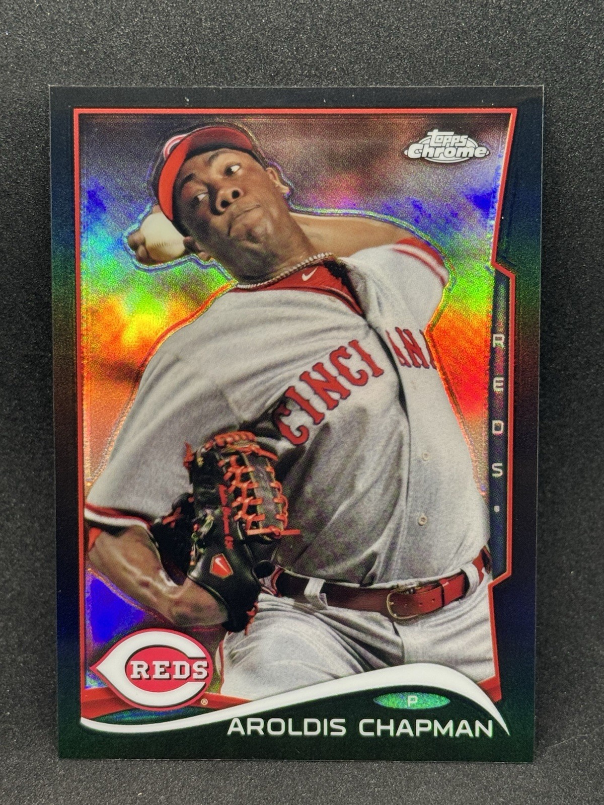 Aroldis Chapman 2014 Topps Chrome #117 Black Refractor /100 – Reds