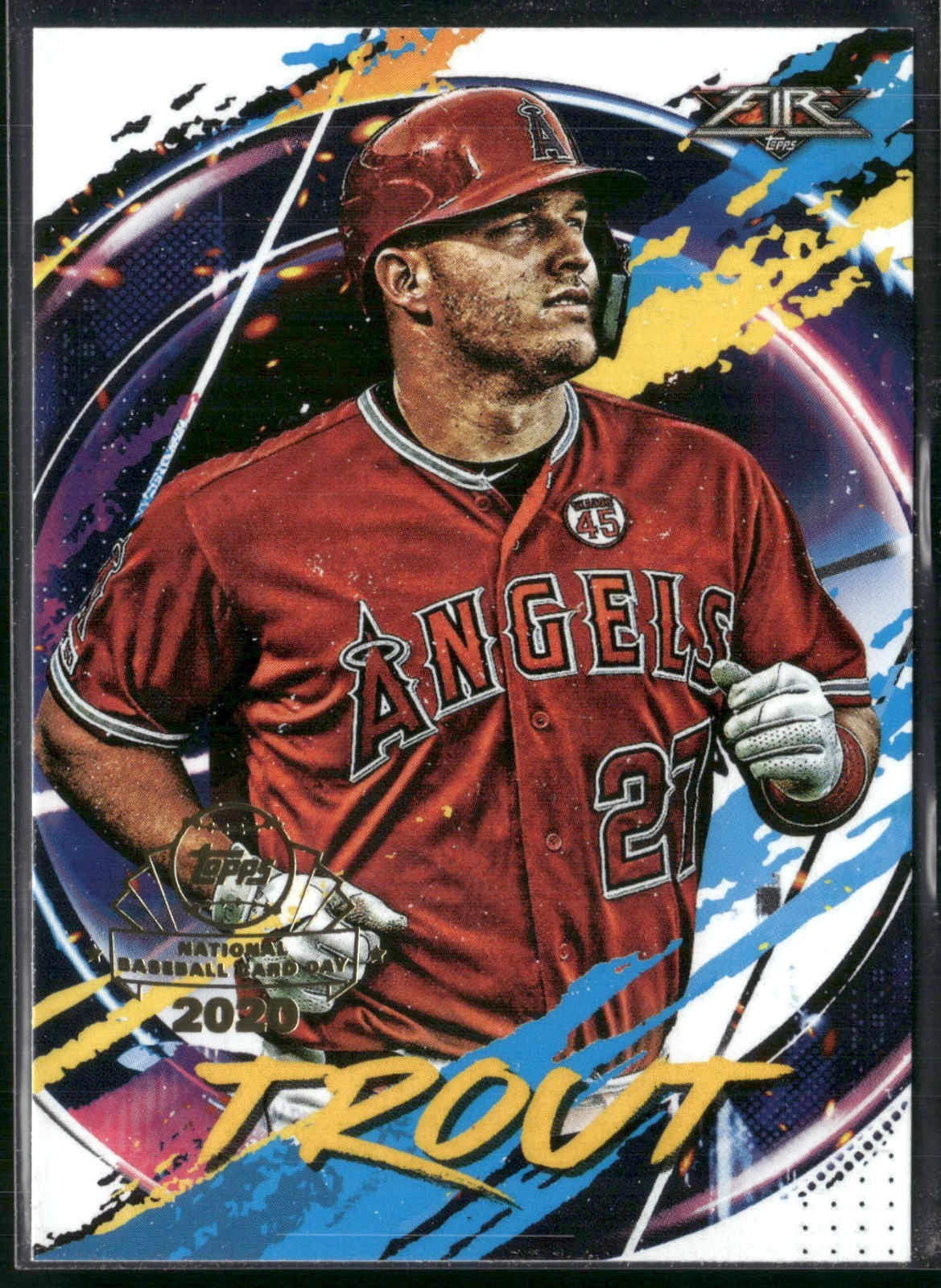 2020 Topps Chrome Topps Fire NBCD Preview #FP-2 Mike Trout