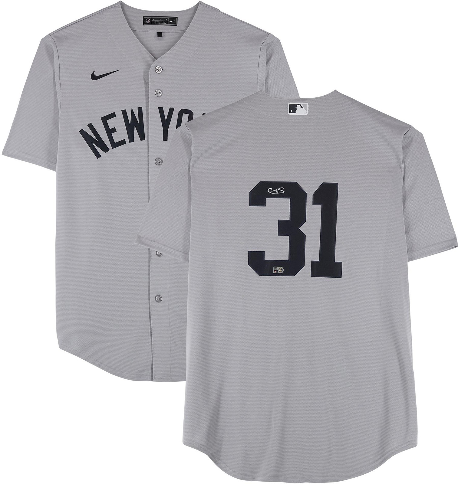 Cam Schlittler New York Yankees Autographed Gray Nike Replica Jersey