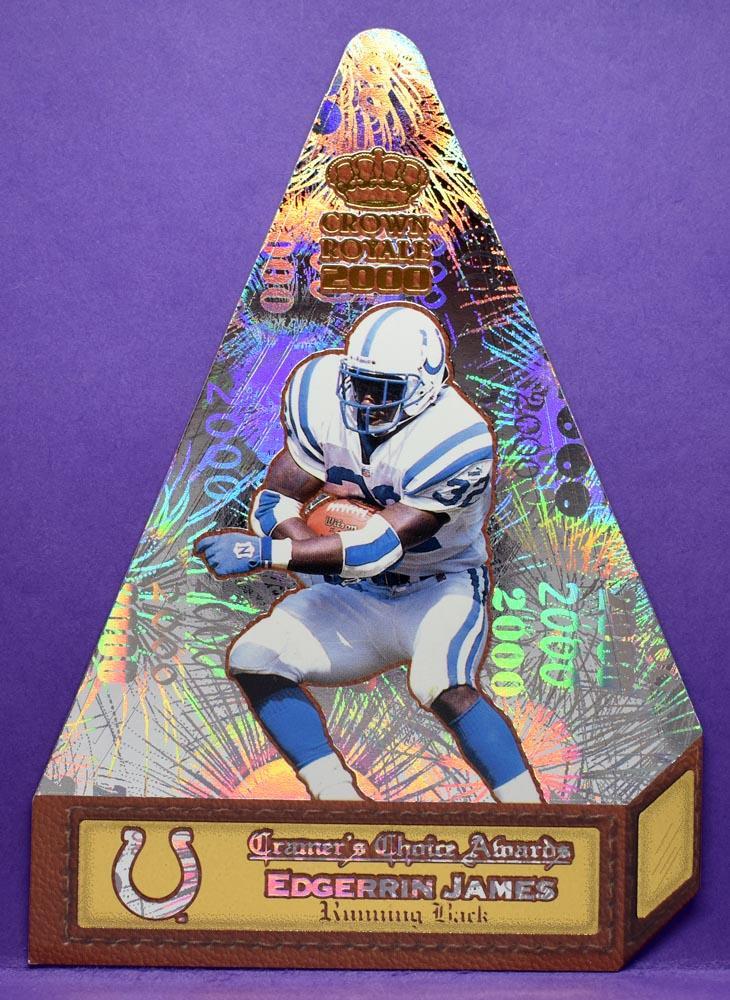 Edgerrin James Colts 2000 Crown Royale Cramer’s Choice Holofoil Die-Cut Jumbo #3