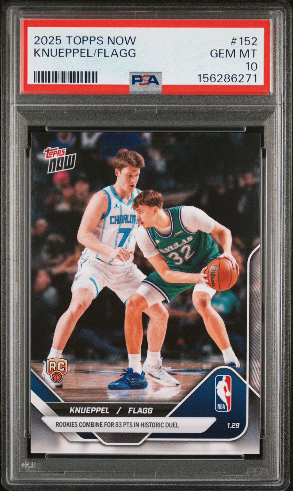 Kon Knueppel / Cooper Flagg RC 2025-2026 NBA Topps NOW 152 – PSA 10💎
