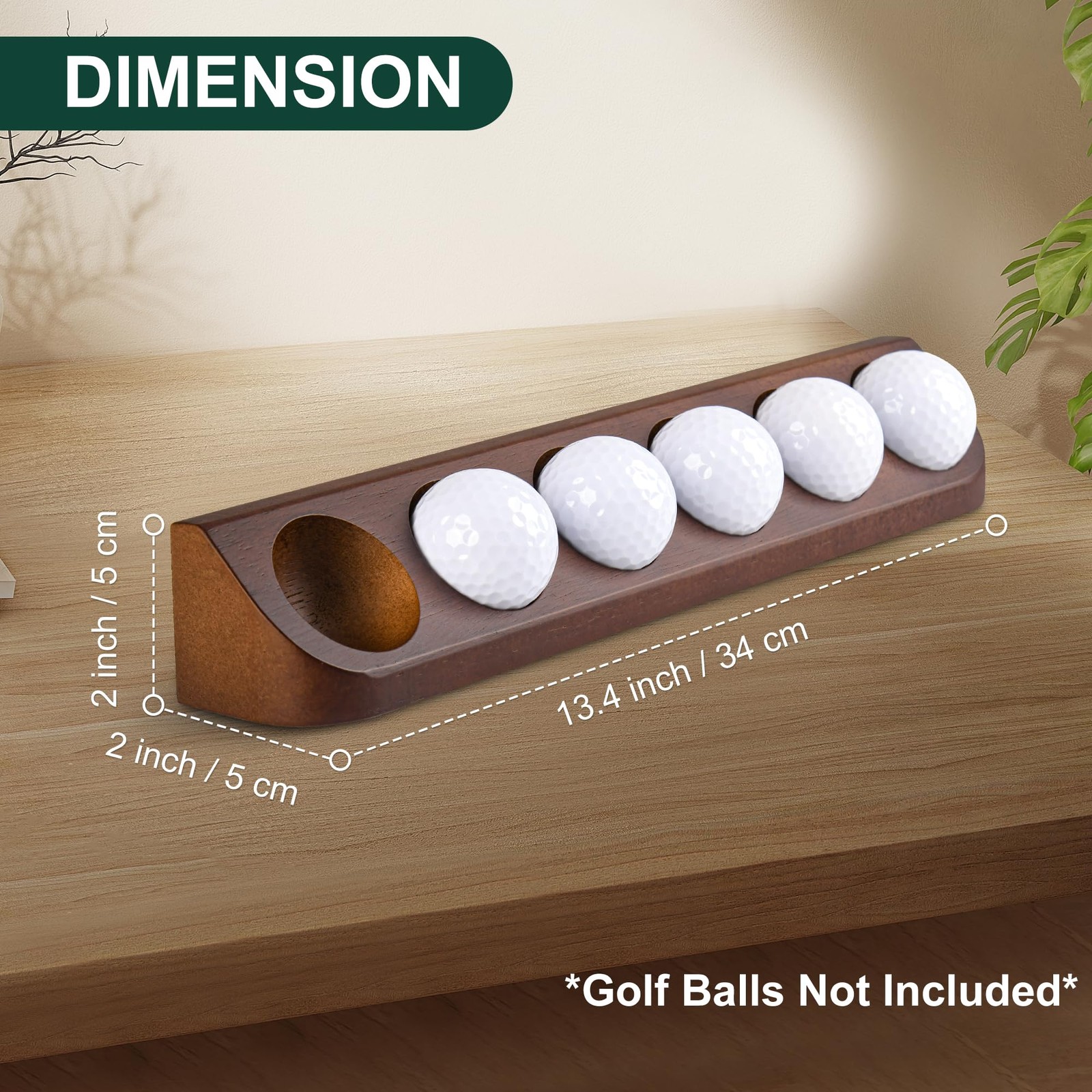 2 PCS Golf Ball Display Case Wall Mount Tabletop Decor For 12 Standard Balls