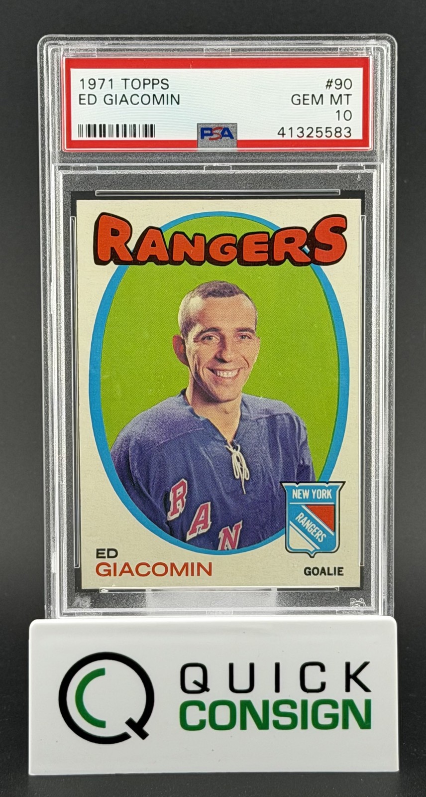 ED GIACOMIN 1971-72 TOPPS #90 PSA 10 Q6995