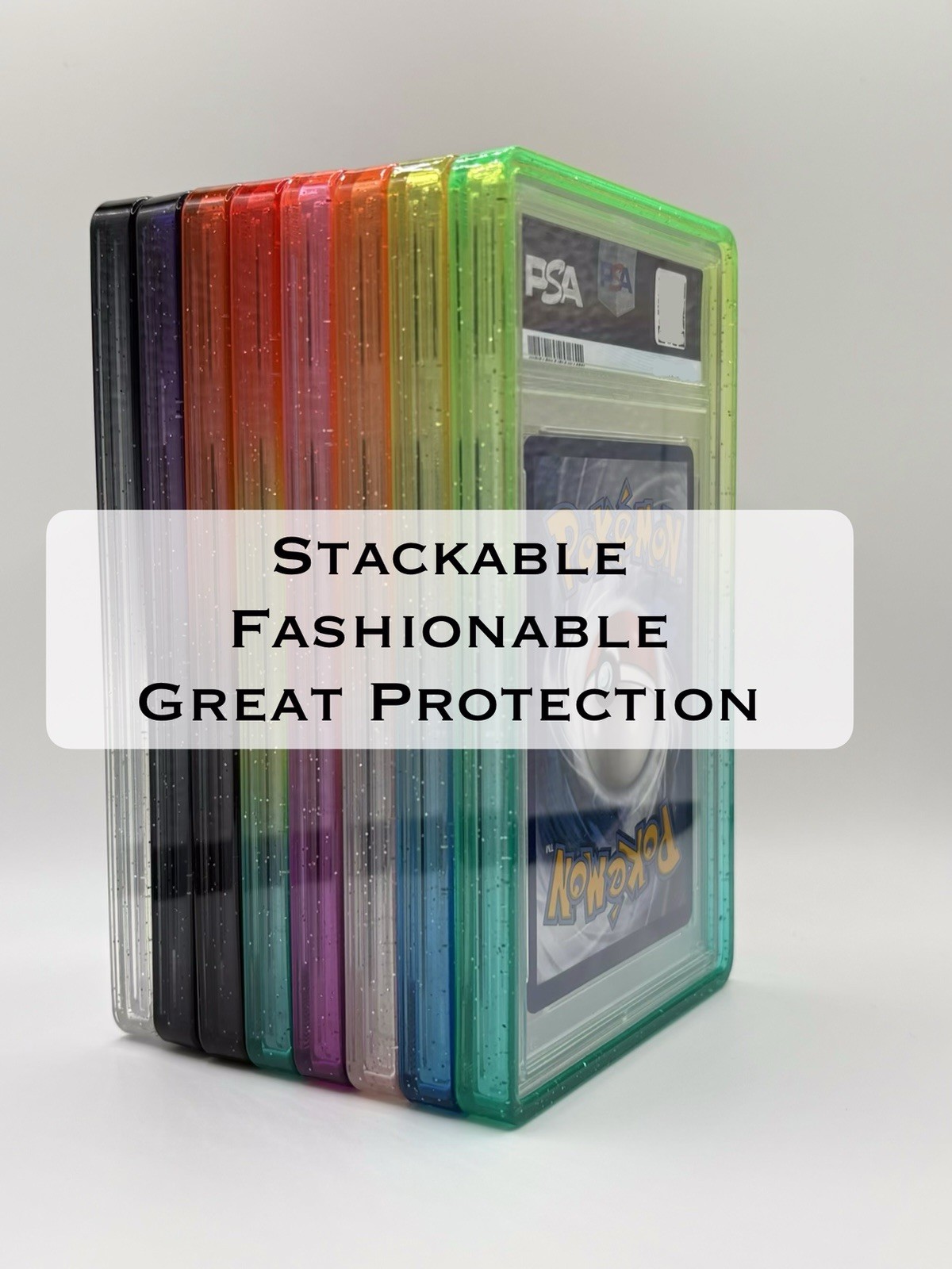 PSA Graded Slab Guard/ Slab Shield with TPU PC Protector Stackable Guard – US