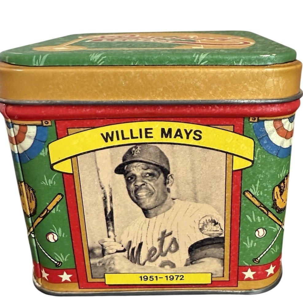 Baseball Legends Tin Roberto Clemente Ted Williams Willie Mays Babe Ruth 3.5 in